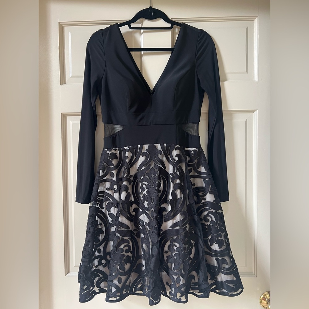 Elegant Black and Ivory Dress